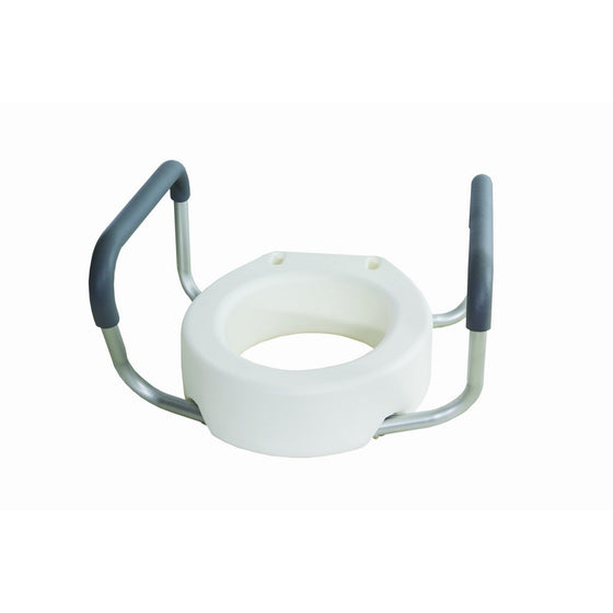 Essential Medical Supply Toilet Seat Riser with Removable Arms - Standard Bowl