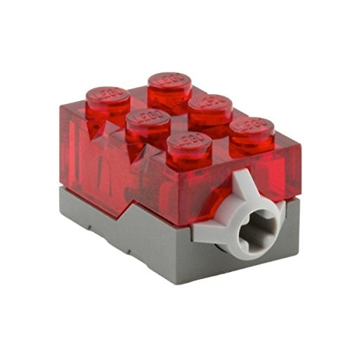 Lego Parts: Electric, Light Brick 2 x 3 x 1 1/3 Red LED Light (Trans Red)