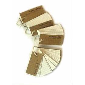 Mini Blank Flash Cards with Binder Ring - 1.25 X 2.5 Set of 4 Decks, 80 Cards Each (320 Cards)
