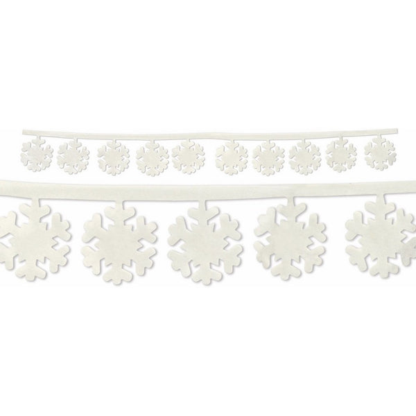 Beistle 20366 Fabric Snowflake Garlands, 3-Feet 11-Inch