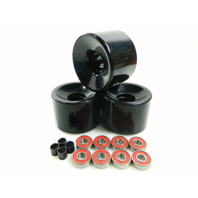Longboard Cruiser Skateboard High Rebound Wheels ABEC-7 Speed Bearings BLACK by Big Boy