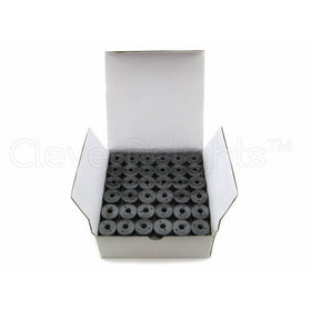 CleverDelights 144 Black Prewound Bobbins - 60wt - Size A Class 15 Bobbins - SA156 Replacement - For Brother Embroidery Machines - 7/16" x 13/16"
