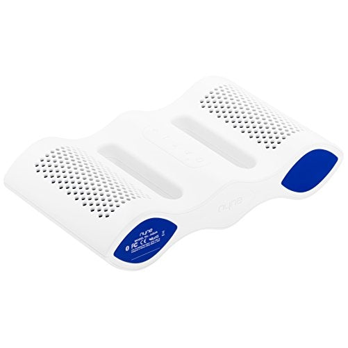 NYNE Aqua IPX7 Rated Waterproof Floating Portable Bluetooth Speaker with Built in Hands free Microphone (White / Blue)