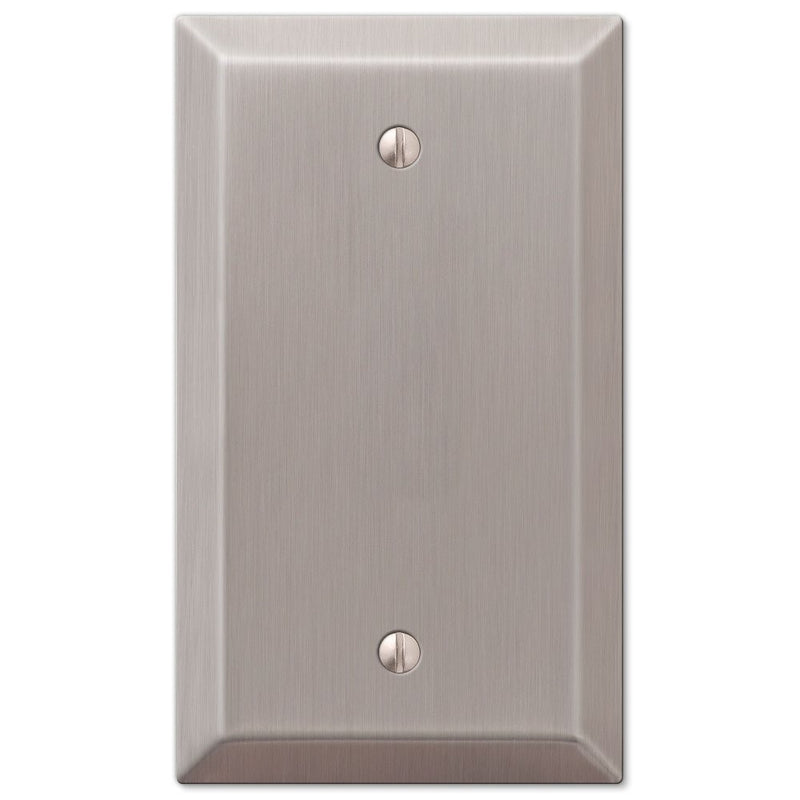 Amerelle 163BBN Century Brushed Nickel Steel 1 Blank Wallplate