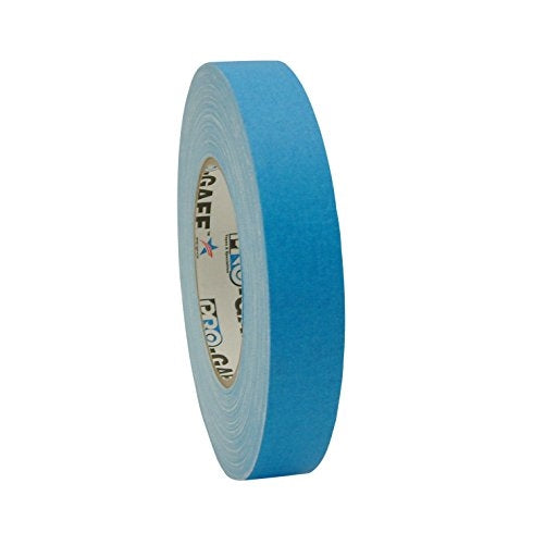 Pro Tapes Pro-Gaff-Neon Premium Fluorescent Gaffers Tape: 1 in. x 50 yds. (Fluorescent Blue)