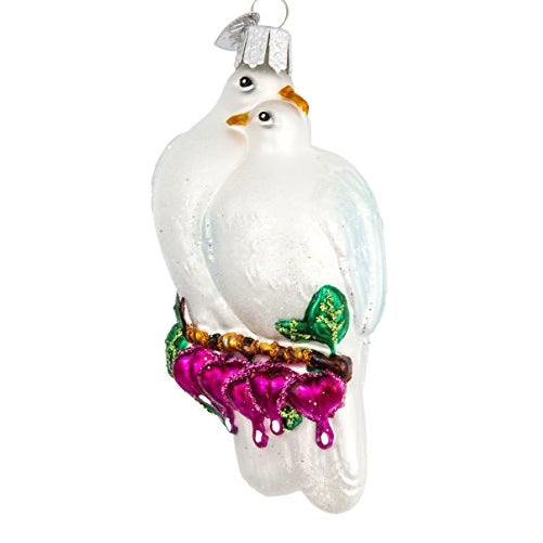 Old World Christmas Love Birds Glass Blown Ornament