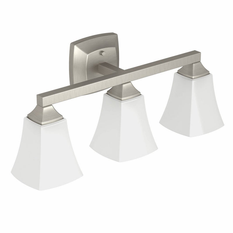 Moen YB5163BN Voss Bath Lighting Three Globe, Brushed Nickel