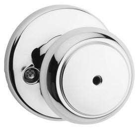 Kwikset 300CV 26 6AL RCS Cove Bed/Bath Knob, Polished Chrome