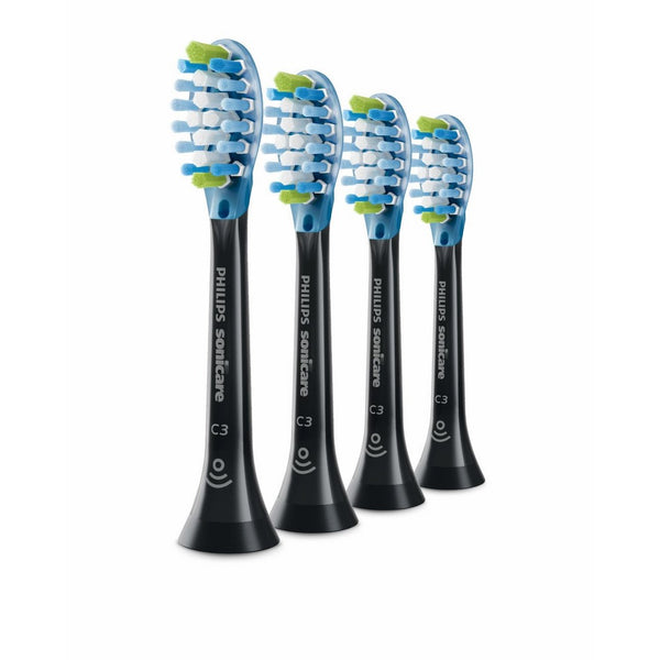 Philips Sonicare Premium Plaque Control replacement toothbrush heads, HX9044/95, Smart recognition, Black 4-pk