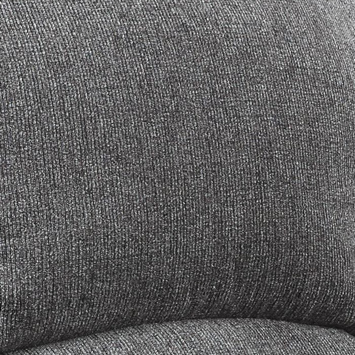 Nickel Nailhead Trim Fabric Upholstered Rocker Recliner, Gray