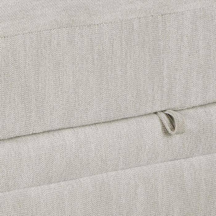 Wooden Ottoman with Hidden Storage and Tubular Legs, White