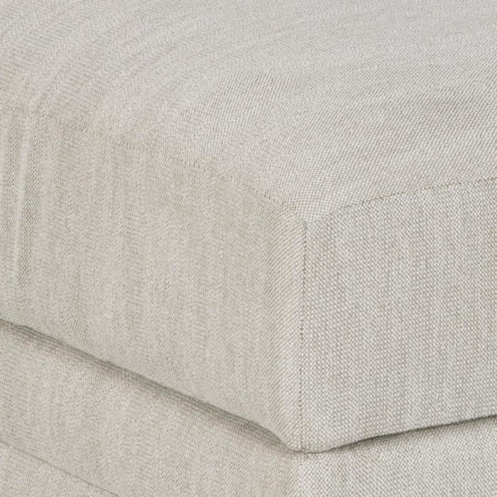 Wooden Ottoman with Hidden Storage and Tubular Legs, White