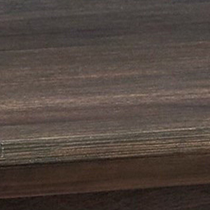 Rectangular Wire Brushed Texture Wooden Dining Table with Splayed Legs,Brown