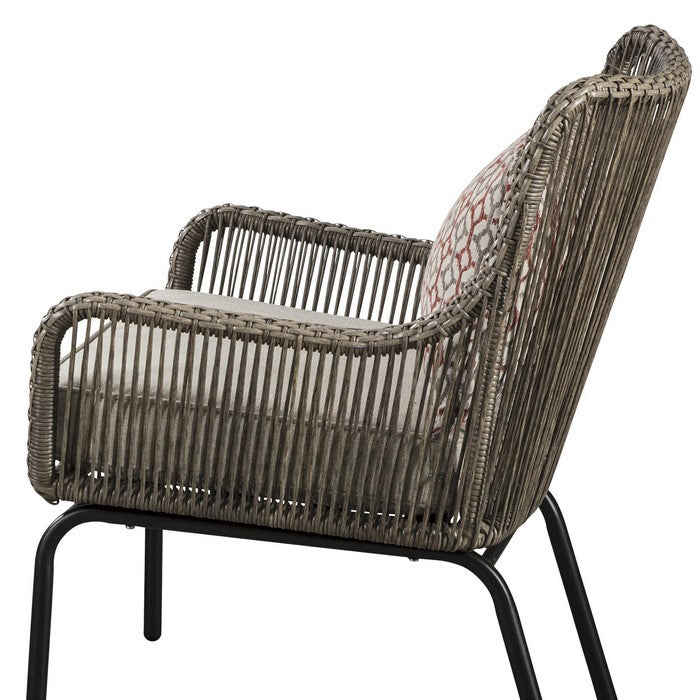 Hand Woven Resin Wicker 3 Piece Patio Set, Brown