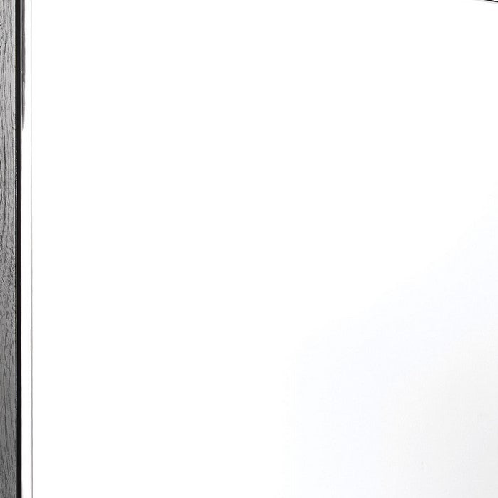 Contemporary Square Shape Bedroom Mirror with Wood Grain Texture, Gray