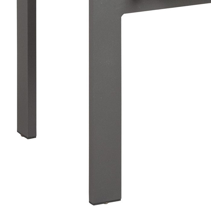 Fabric Upholstered Sling Arm Chair, Set of 4, Gray