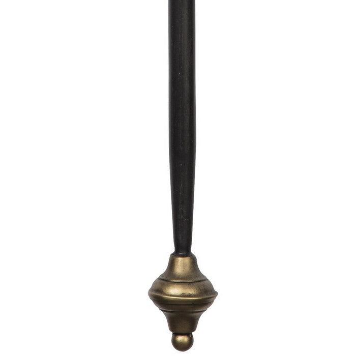 Wood and Metal Wall Sconce with Key Hole Bracket Hanger, Gold and Black