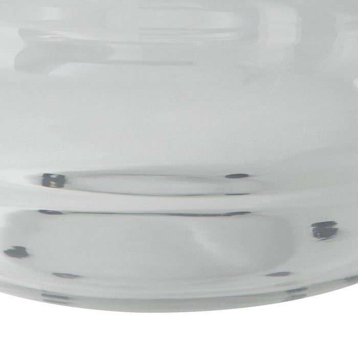 Contemporary Style Bee Hive Shaped Glass Vase, Small, Clear