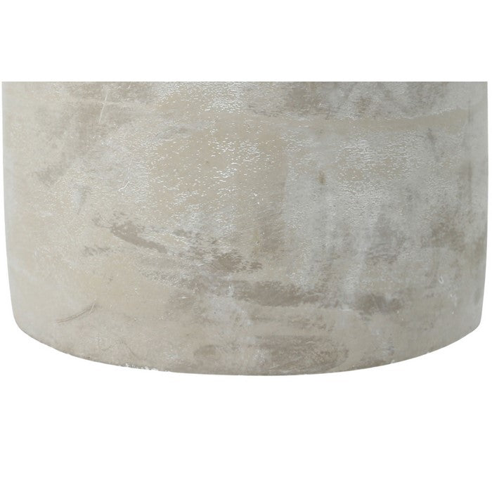 Round Cemented Decorative Utensils Jar with Typography, Gray