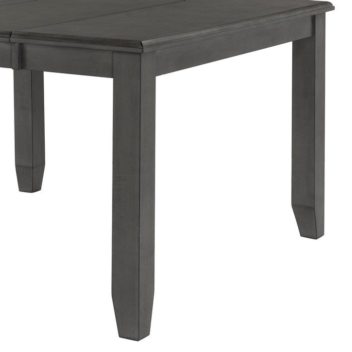 Wooden Pub Table with Butterfly Extendable Leaf and Sloped Edges, Brown