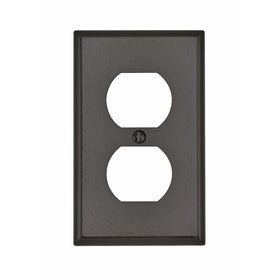 Leviton 85003 1-Gang Duplex Device Receptacle Wallplate, Standard Size, Thermoset, Device Mount, Brown