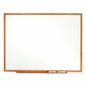 Quartet Standard Melamine Dry-Erase Boards, 4 x 3 Feet, Oak Finish Frame (S574)