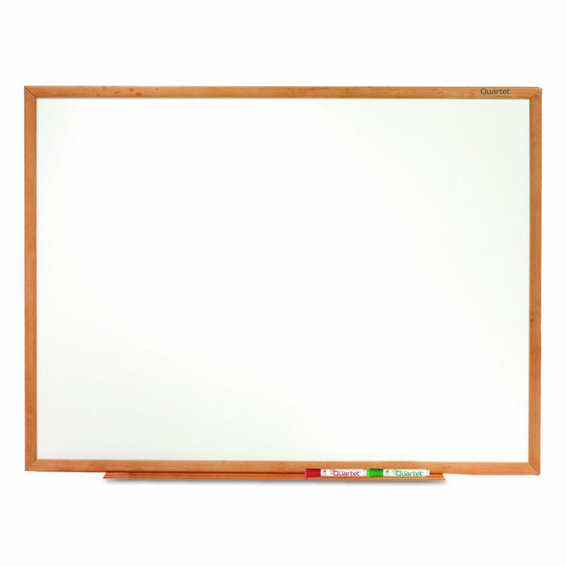 Quartet Standard Melamine Dry-Erase Boards, 4 x 3 Feet, Oak Finish Frame (S574)
