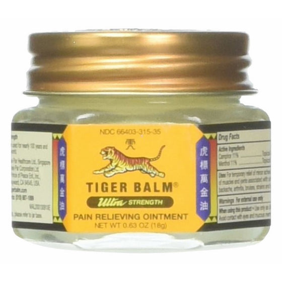 Tiger Balm Ultra Strength Pain Relieving Ointment Non-Staining 18 gm