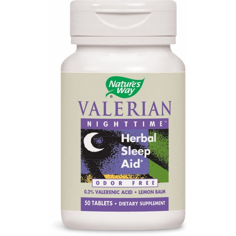 Nature's Way Valerian Nighttime Tablets, 50-Count