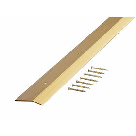 M-D Building Products 72066 Extra Wide Smooth 2-Inch by 36-Inch Carpet Trim, Satin Brass