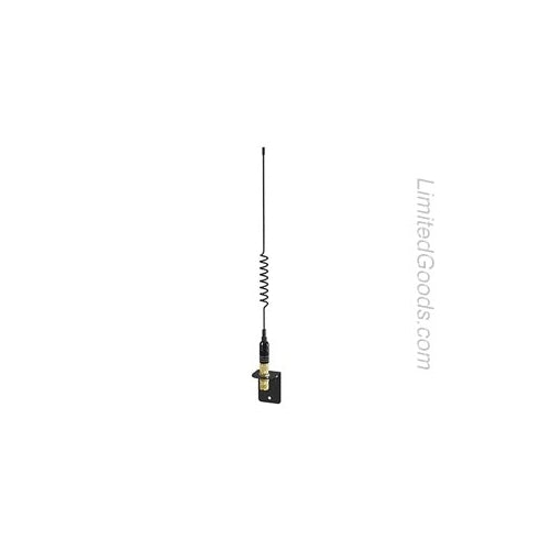 Shakespeare VHF 15in 5216 SS Black Whip Antenna - Bracket Included