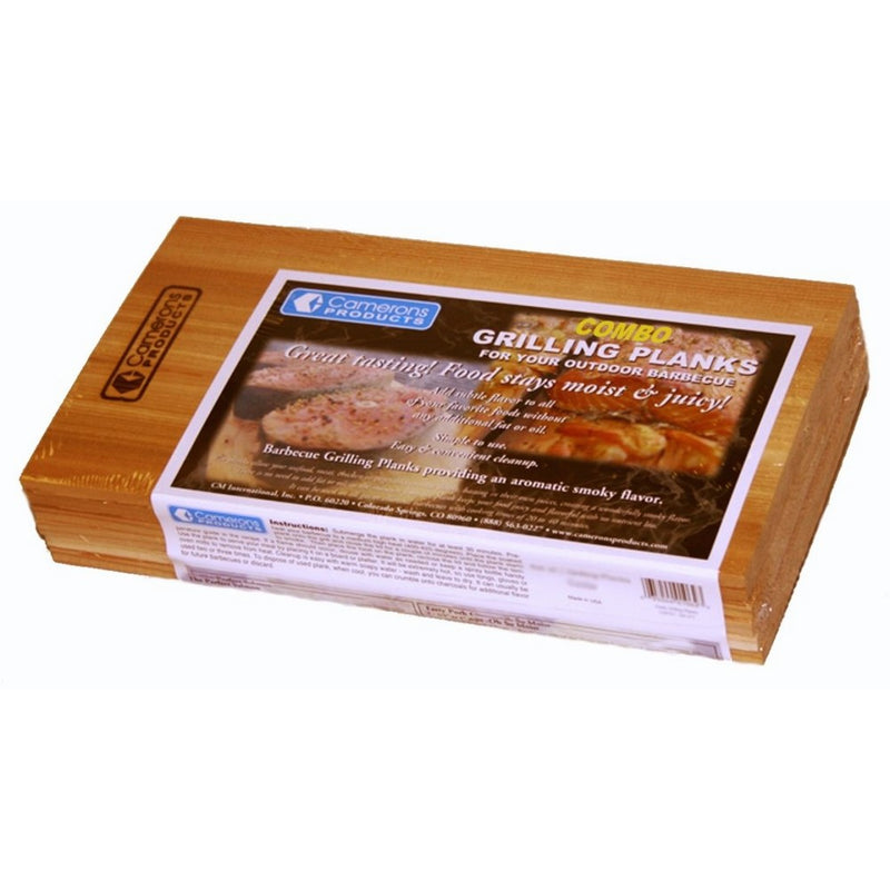 Camerons Products Cedar and Alder Grilling Planks- 8 Pack of Flavored Barbecue Grilling Planks for Outdoor Use