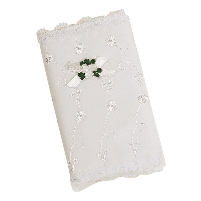 Elegant Baby Eyelet Covered Bible