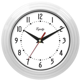 Equity by La Crosse 25011 8 Inch White Clock