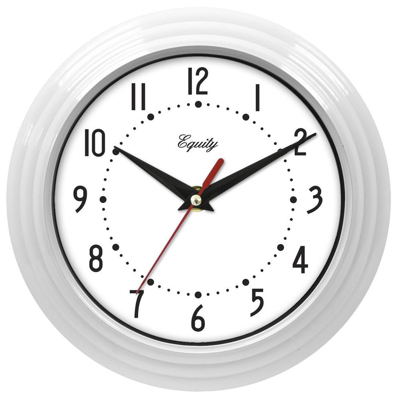 Equity by La Crosse 25011 8 Inch White Clock