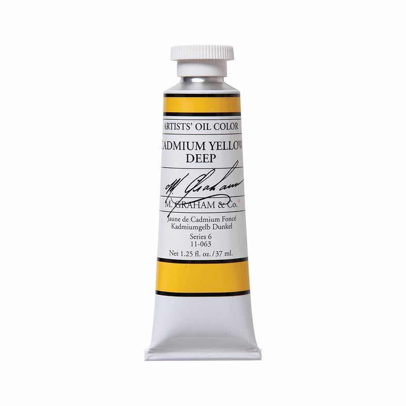 M. Graham Artist Oil Paint Cadmium Yellow Deep 1.25oz/37ml Tube