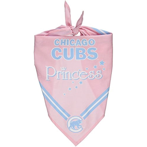 Sporty K9 MLB Chicago Cubs Pink Dog Bandana, Large