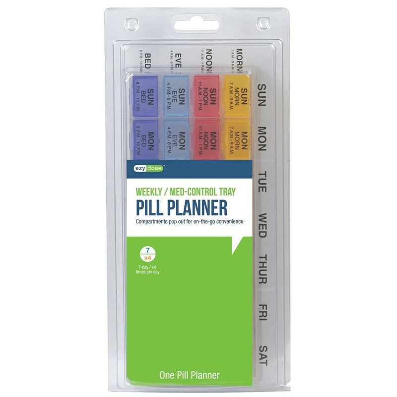 Ezy Dose Weekly Med-Control Tray Pill Planner