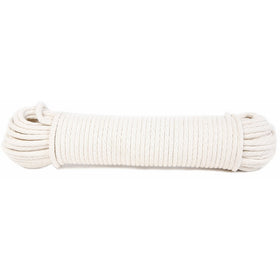 Koch 5600825 Braided Cotton/Poly Sash Cord, Trade Size 8 by 100 Feet, White