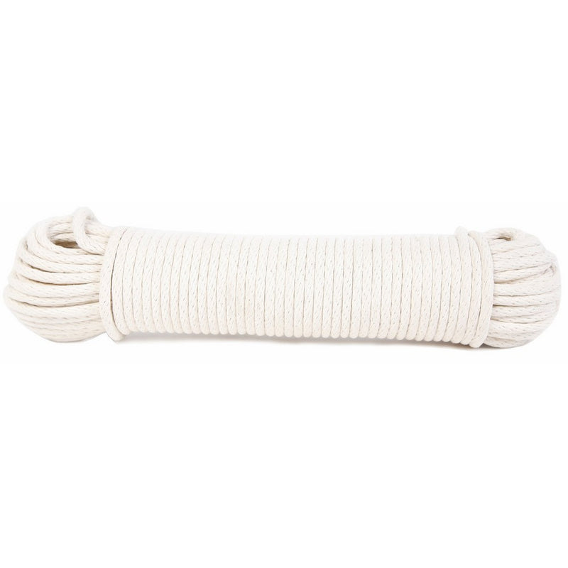 Koch 5600825 Braided Cotton/Poly Sash Cord, Trade Size 8 by 100 Feet, White