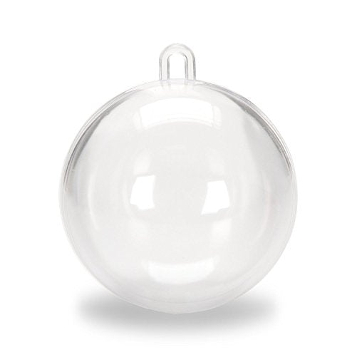 Darice, 1 Piece, 80 millimeter, Clear Plastic, Fillable Ornament Ball