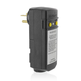 Leviton 16793 20-Amp, 120-Volt, Grounded, Compact Automatic Reset Right Angle GFCI, RoHS Compliant, Black