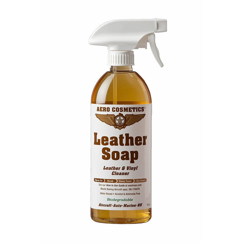 Leather Cleaner Leather Soap Aircraft Quality for your Car RV and Furniture 16oz Better than Automotive Products Meets Boeing Aircraft Specifications