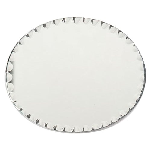 Darice 1635-82 Oval Glass Mirror with Scallop Edge, 8 by 10-Inch