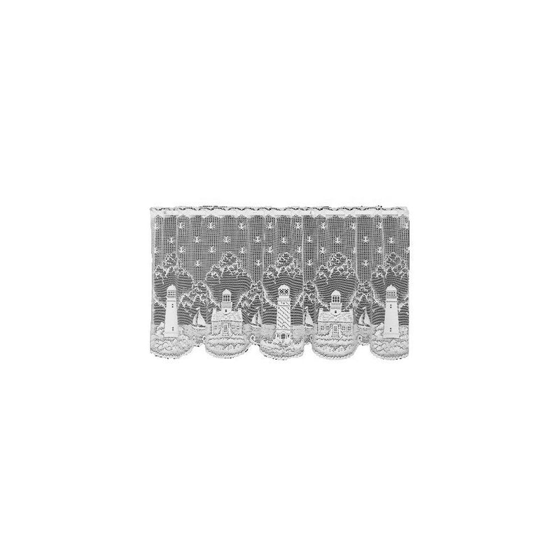 Heritage Lace Lighthouse 60-Inch Wide by 24-Inch Drop Tier, White