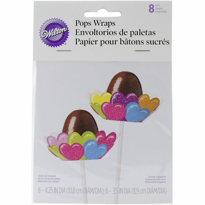 Wilton POPS Heart Wraps, 8-Count