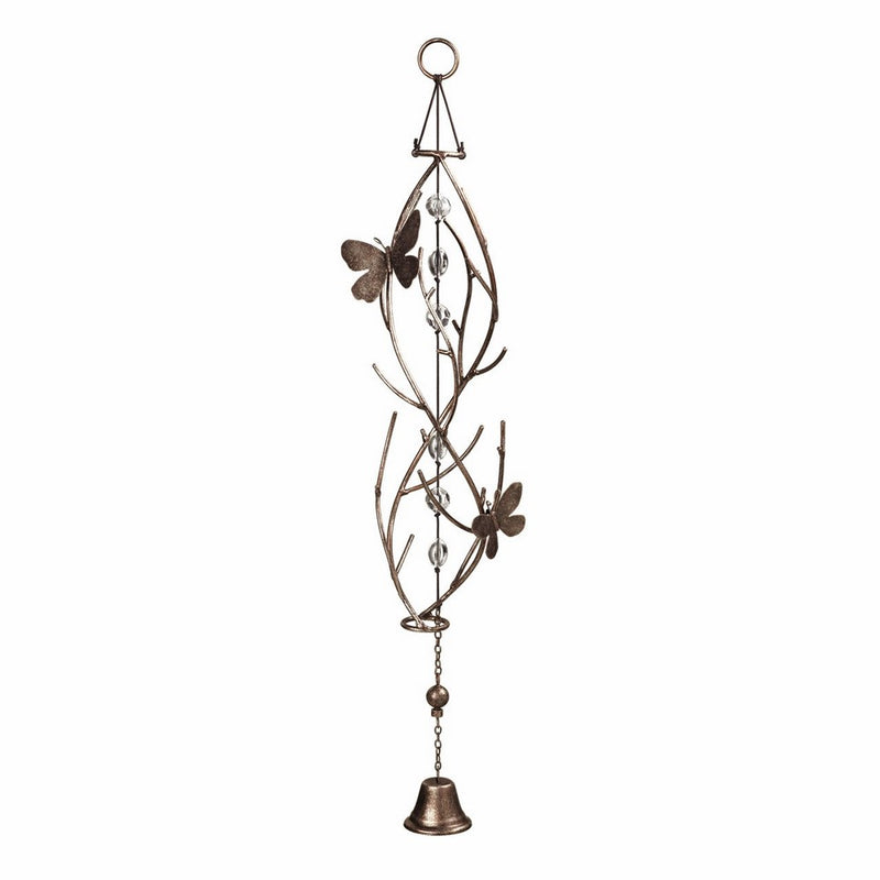 Grasslands Road Garden Mist Helix Chime with Bell and Butterfly Embellishments