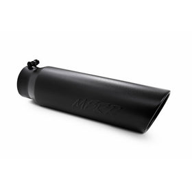 MBRP T5124BLK Black Finish 4" Inlet 18" Length 5" Outer Diameter Angled Rolled End Exhaust Tip