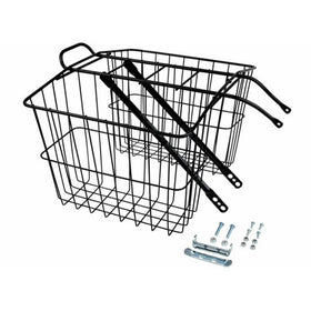 Wald 520 Rear Medium Twin Basket (Black, 13.5X6.25X11)