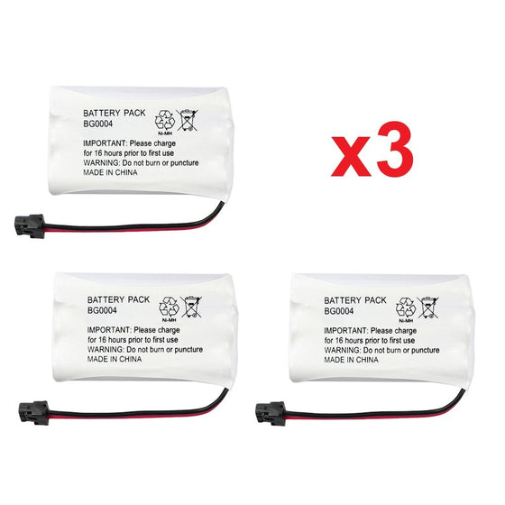 3 Fenzer Rechargeable Cordless Phone Batteries for Uniden BT-1005 BT1005 Cordless Telephone Battery Replacement Packs